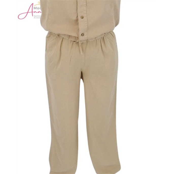 Enjoy Broek wide leg tencel 933101 Zand